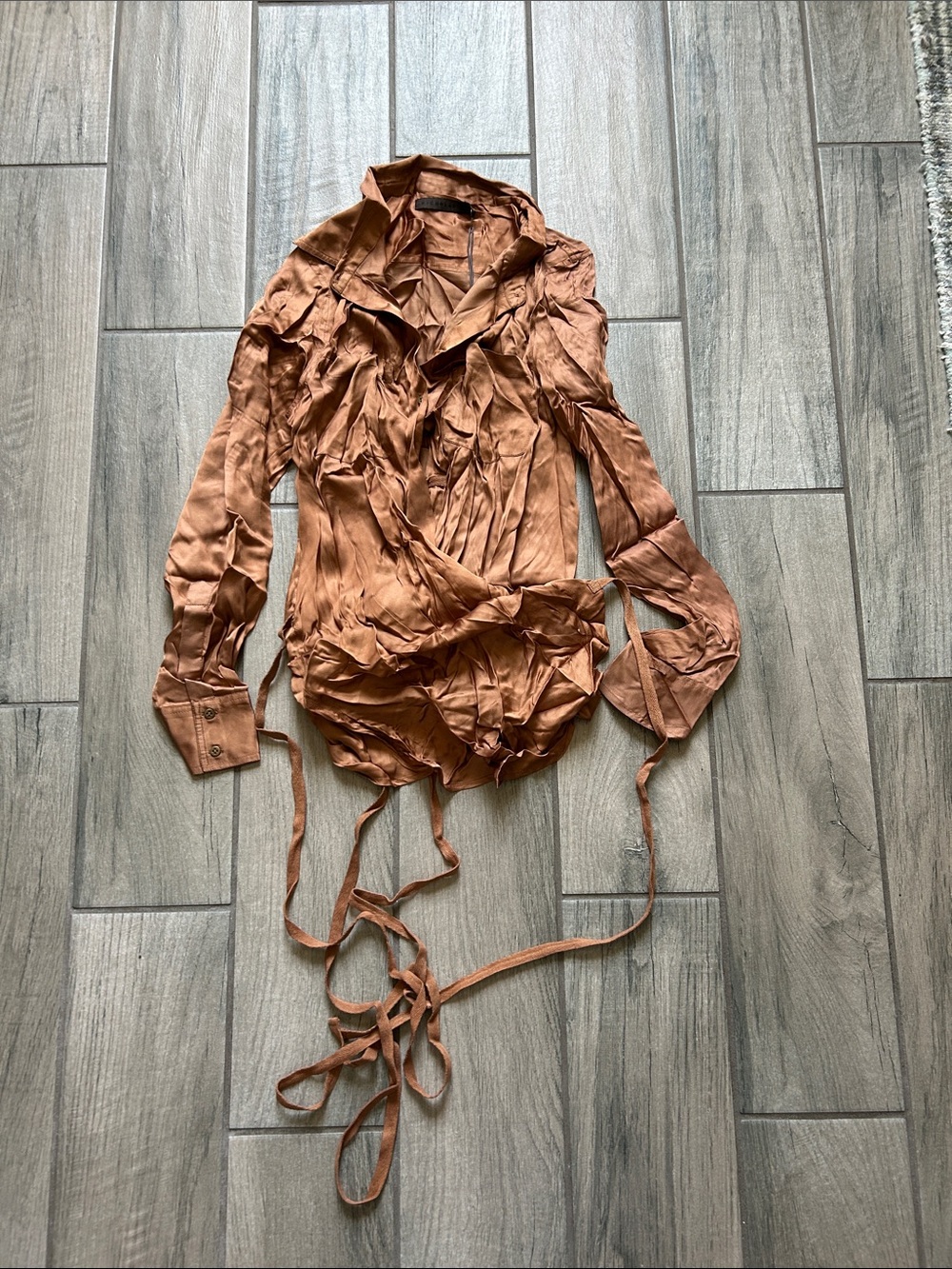 Nicholas K Rust roux Button-Down Wrap Shirt